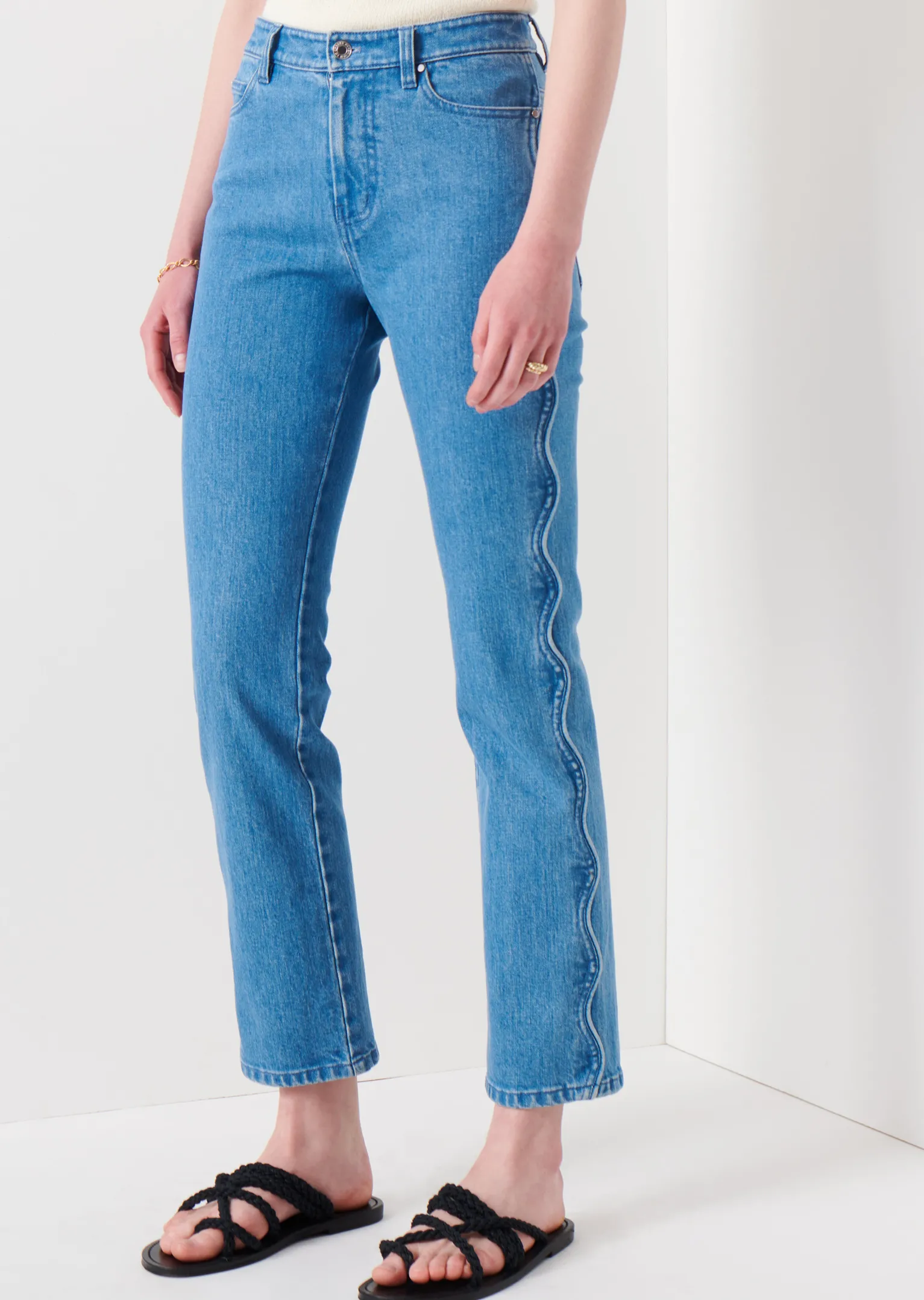 Women Derek Lam Pants & Shorts<Paloma Wavy Seam Slim Pants