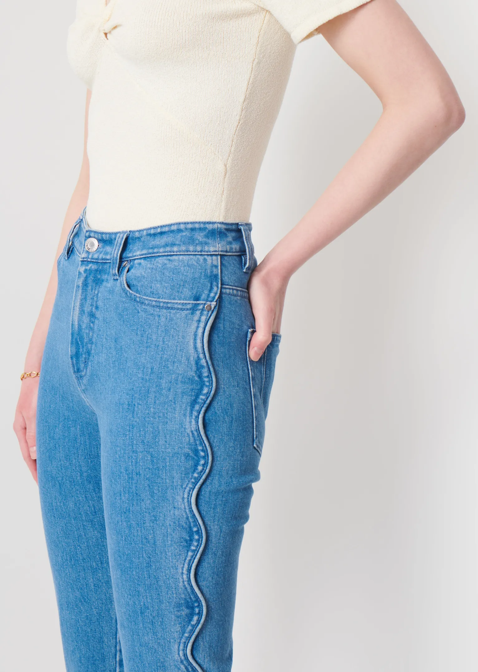 Women Derek Lam Pants & Shorts<Paloma Wavy Seam Slim Pants