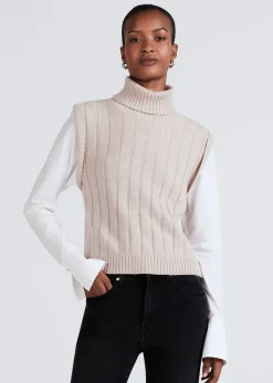 Women Derek Lam Sweaters<Paola Mixed Media Turtleneck Sweater