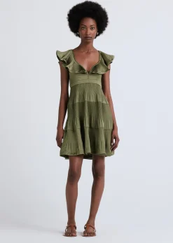 Women Derek Lam Dresses & Skirts<Persis Pleated Ruffle Dress