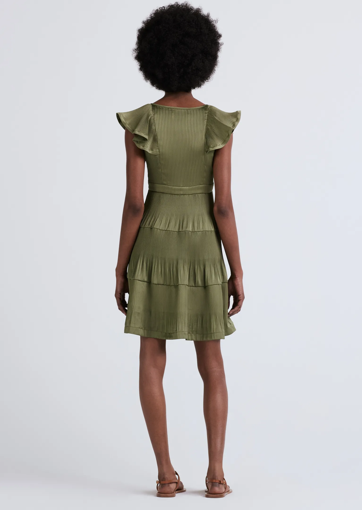 Women Derek Lam Dresses & Skirts<Persis Pleated Ruffle Dress