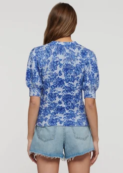 Women Derek Lam Tops<Ray Puff Sleeve Henley Top