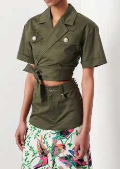 Women Derek Lam Tops<Reagan Utility Wrap Top