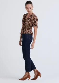 Women Derek Lam Tops<Rhea Puff Sleeve V-Neck Top
