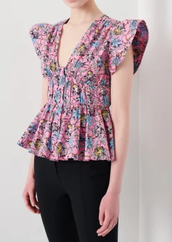 Women Derek Lam Tops<Roselyn Ruffle Sleeve Top