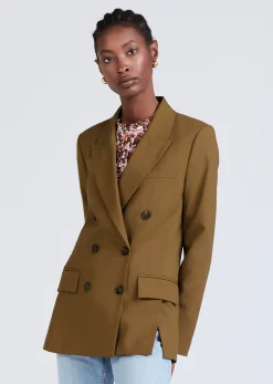 Women Derek Lam Jackets & Coats<Sandra Double Breasted Slit Blazer