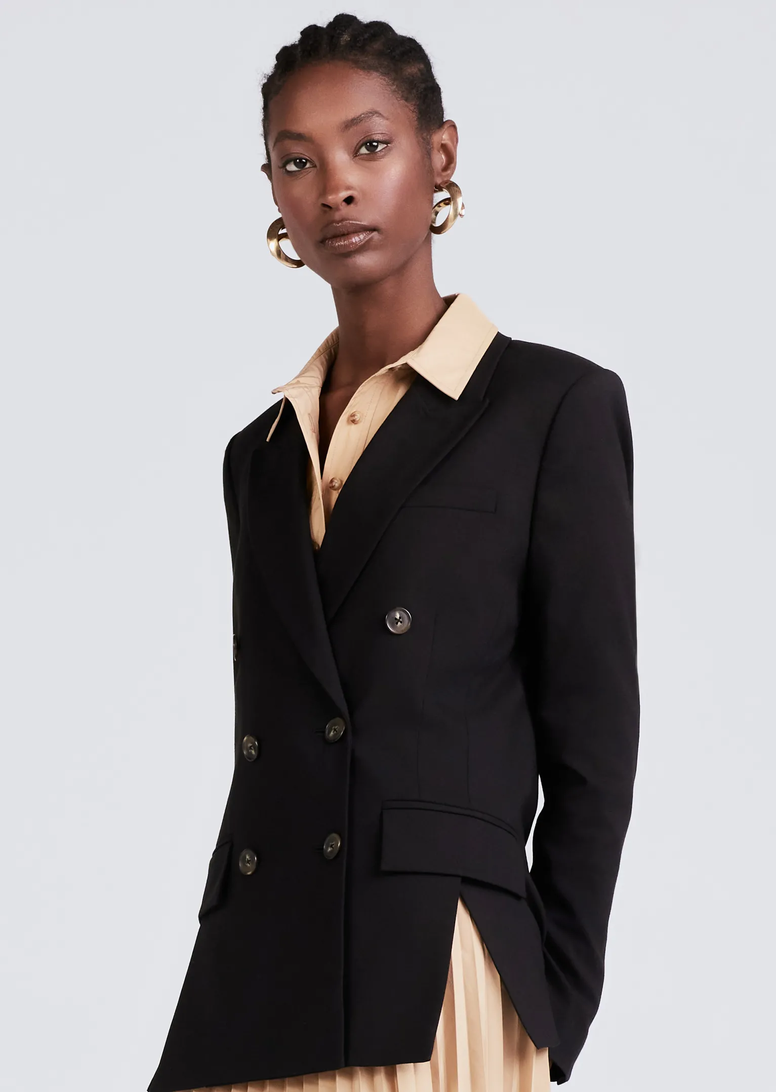 Women Derek Lam Jackets & Coats<Sandra Double Breasted Slit Blazer