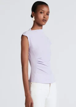 Women Derek Lam Tops<Sasha Cap Sleeve Ruched Tee