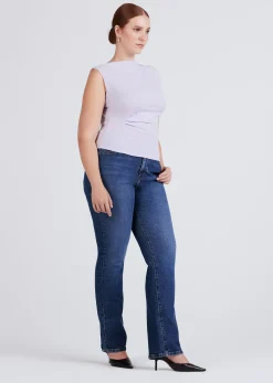 Women Derek Lam Tops<Sasha Cap Sleeve Ruched Tee