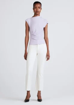 Women Derek Lam Tops<Sasha Cap Sleeve Ruched Tee
