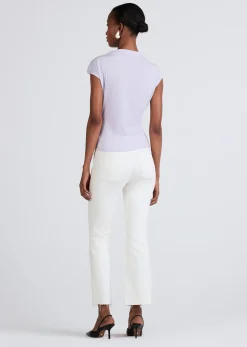 Women Derek Lam Tops<Sasha Cap Sleeve Ruched Tee