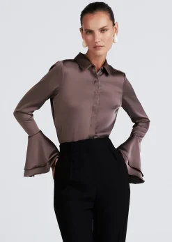 Women Derek Lam Tops<Selma Button Down Flare Cuff Blouse