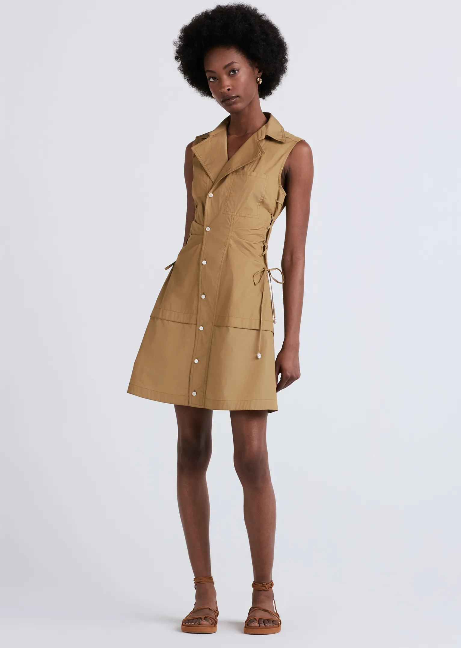 Women Derek Lam Dresses & Skirts<Serena Lace Up Shirt Dress