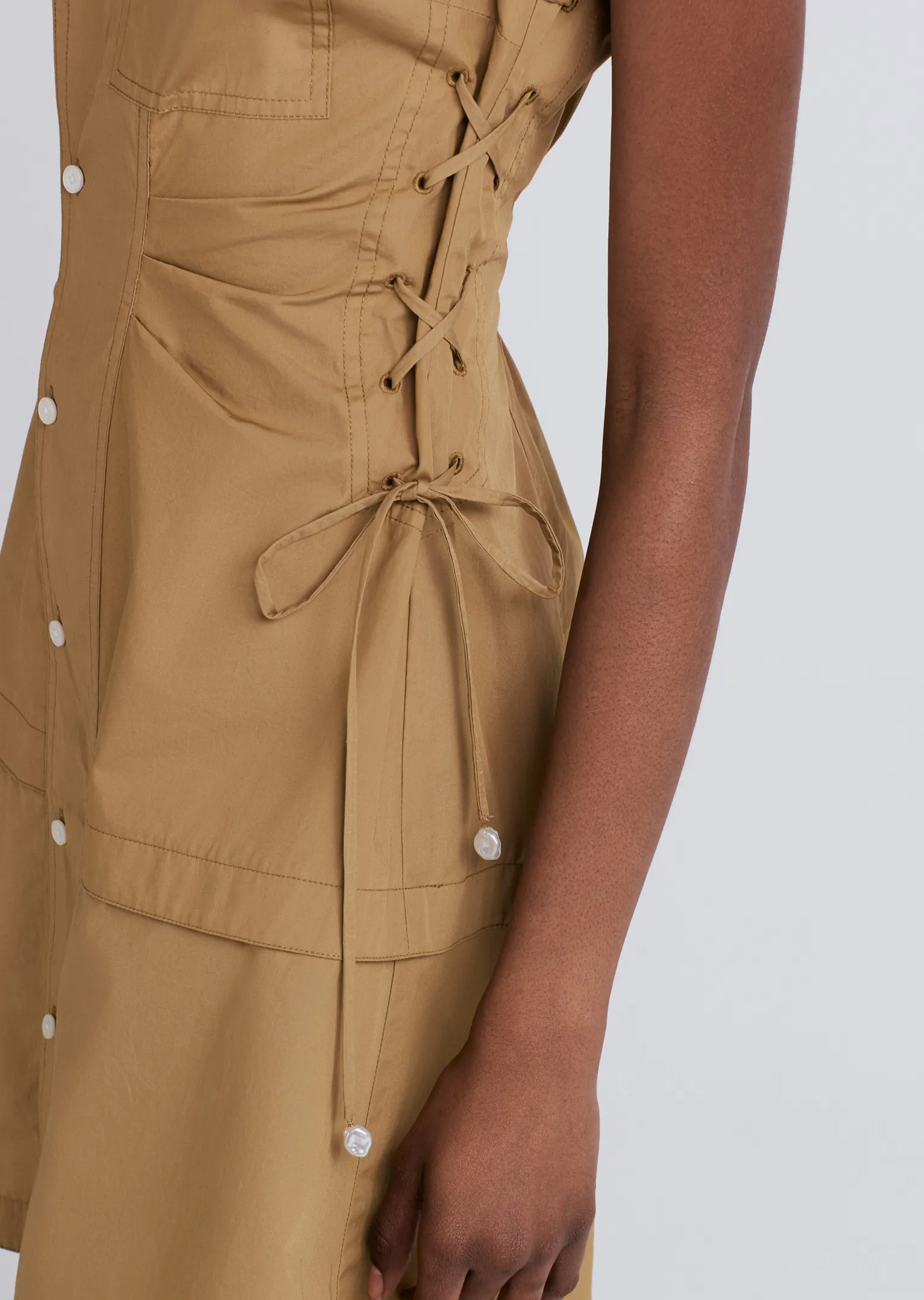 Women Derek Lam Dresses & Skirts<Serena Lace Up Shirt Dress