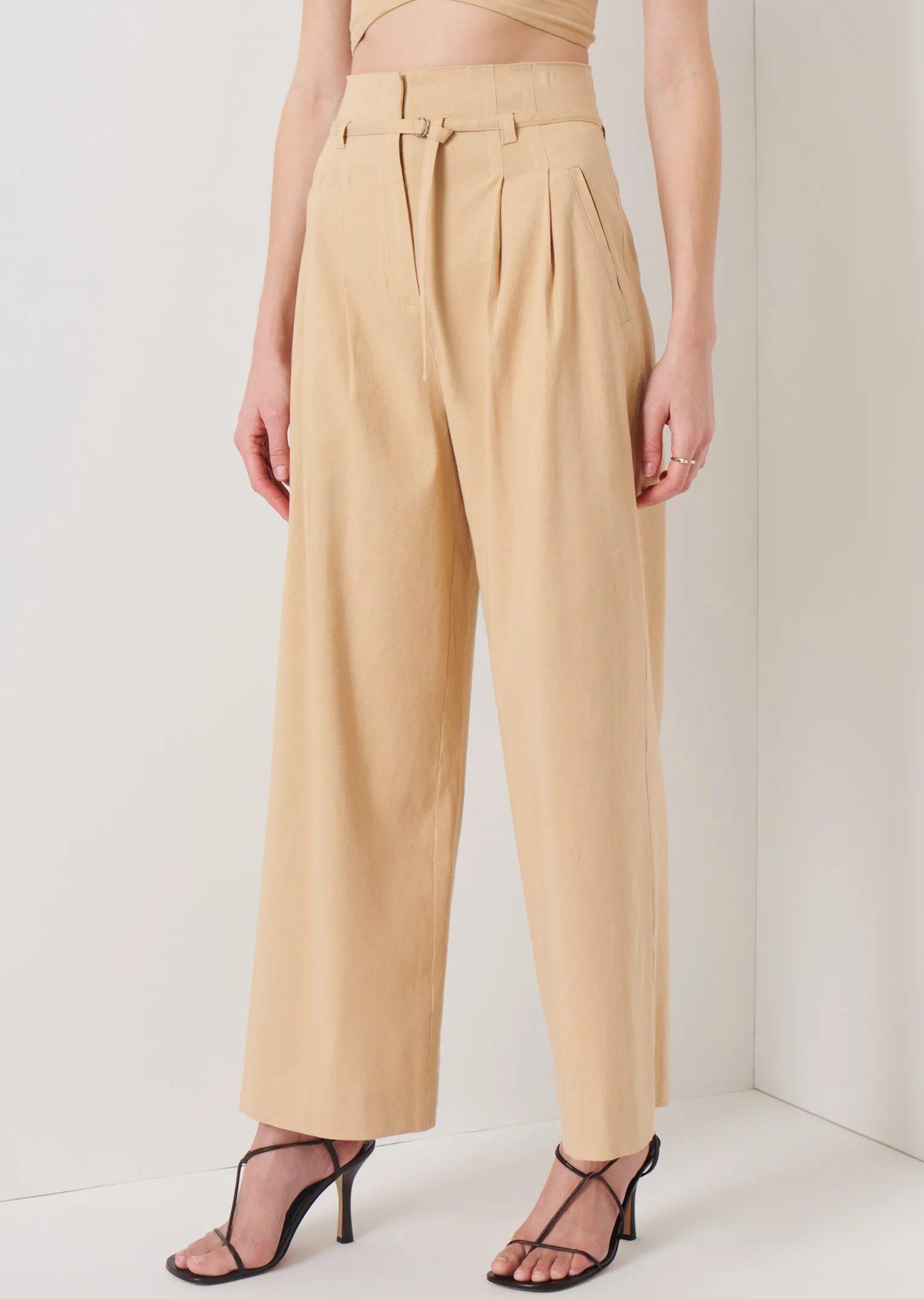 Women Derek Lam Pants & Shorts<Sergio High Waist Wide Leg Pants