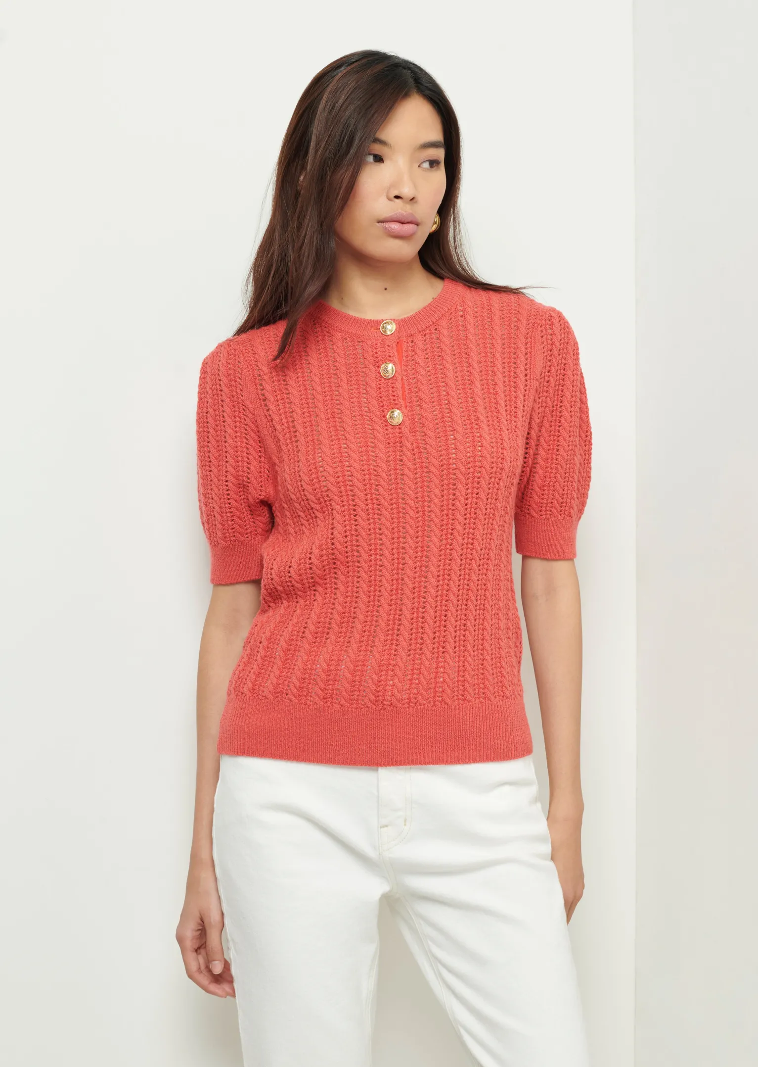 Women Derek Lam Sweaters<Shea Puff Sleeve Top