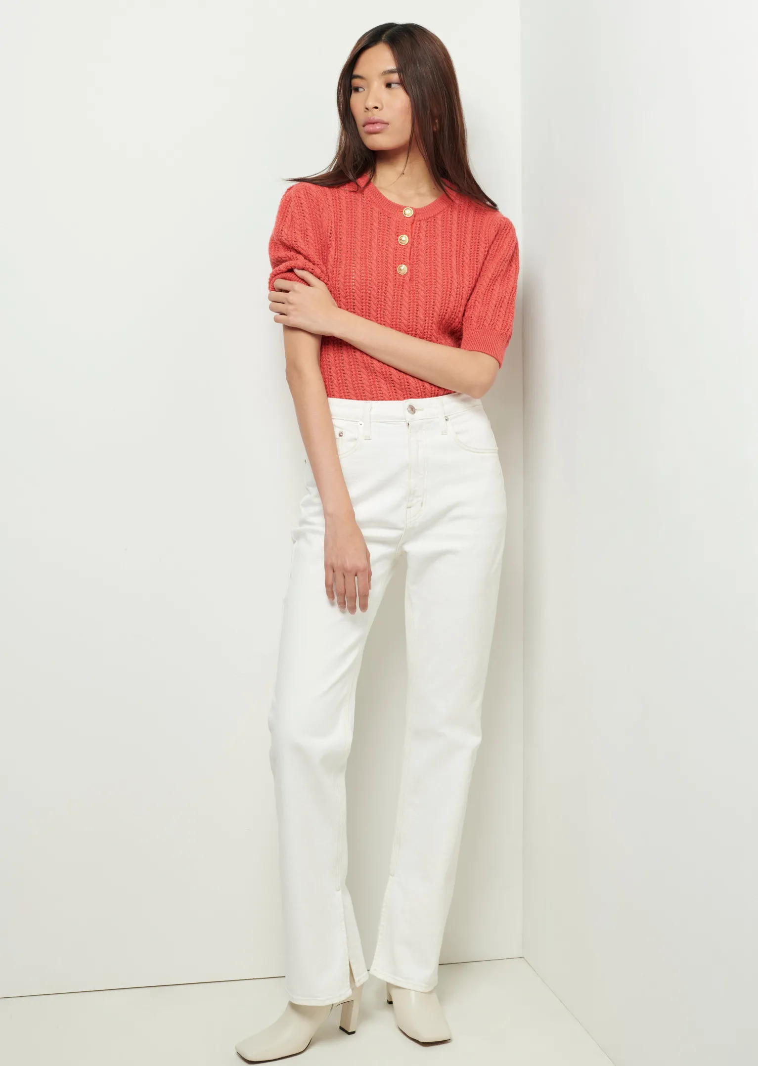 Women Derek Lam Sweaters<Shea Puff Sleeve Top