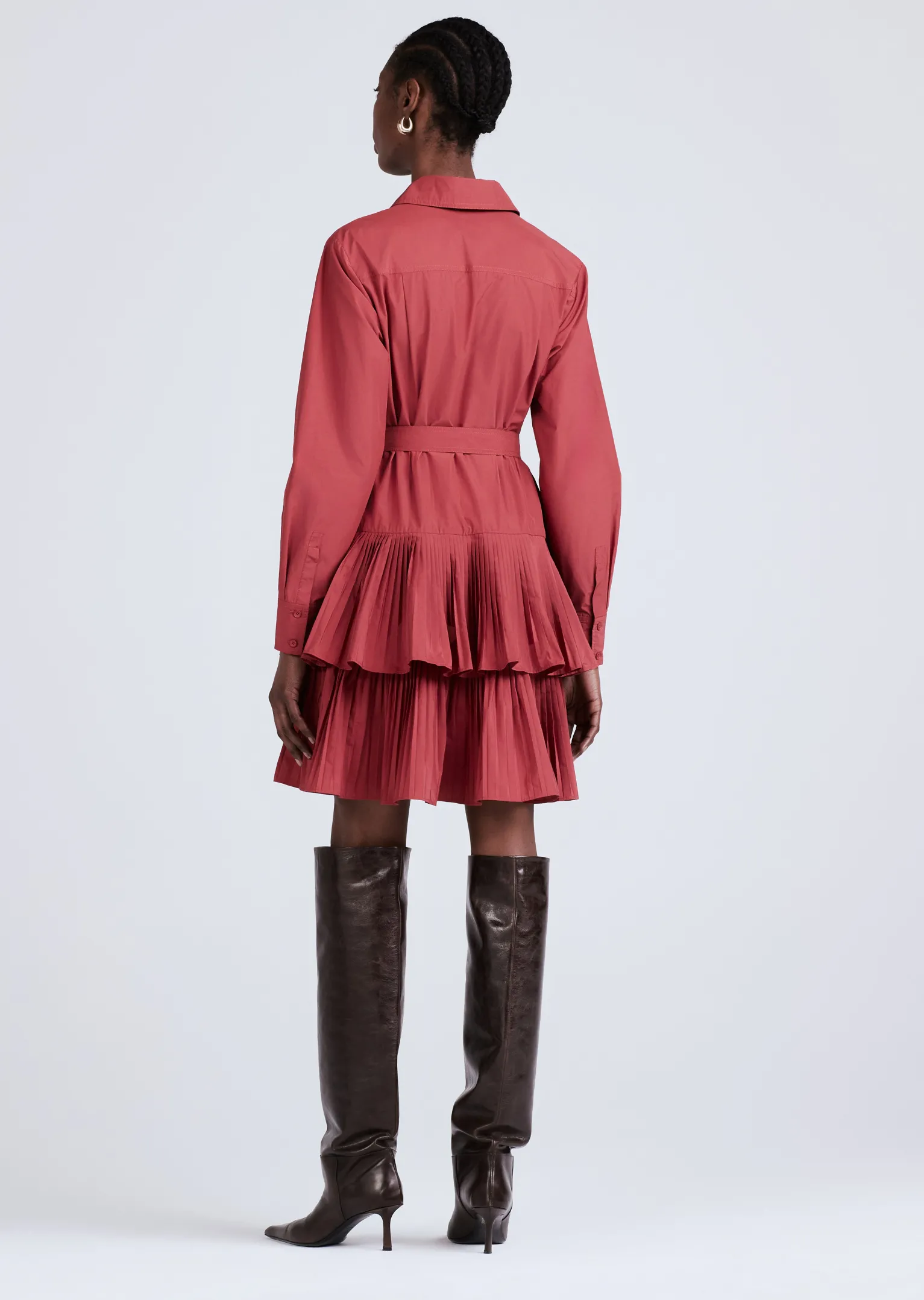 Women Derek Lam Dresses & Skirts<Sterling Long Sleeve Pleated Mini Dress