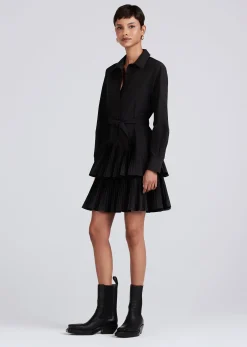 Women Derek Lam Dresses & Skirts<Sterling Long Sleeve Pleated Mini Dress