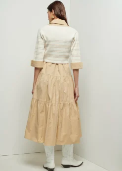 Women Derek Lam Dresses & Skirts<Tami Mixed Media Cardigan Shirt Dress