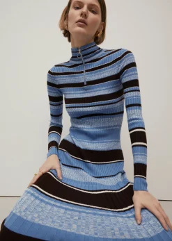 Women Derek Lam Dresses & Skirts<Taryn Zip Turtleneck Dress
