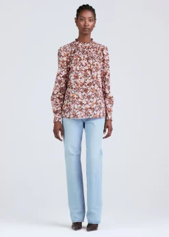 Women Derek Lam Tops<Tessa Long Sleeve Pintuck Blouse