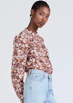 Women Derek Lam Tops<Tessa Long Sleeve Pintuck Blouse