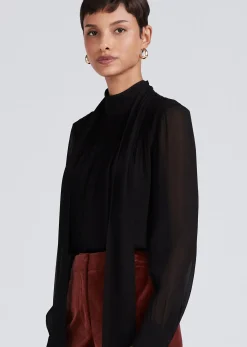 Women Derek Lam Tops<Valentine Neck Tie Blouse