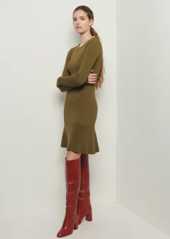 Women Derek Lam Dresses & Skirts<Vanessa Long Sleeve Flounce Hem Dress