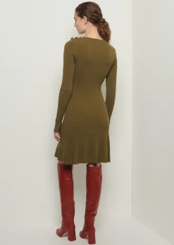 Women Derek Lam Dresses & Skirts<Vanessa Long Sleeve Flounce Hem Dress