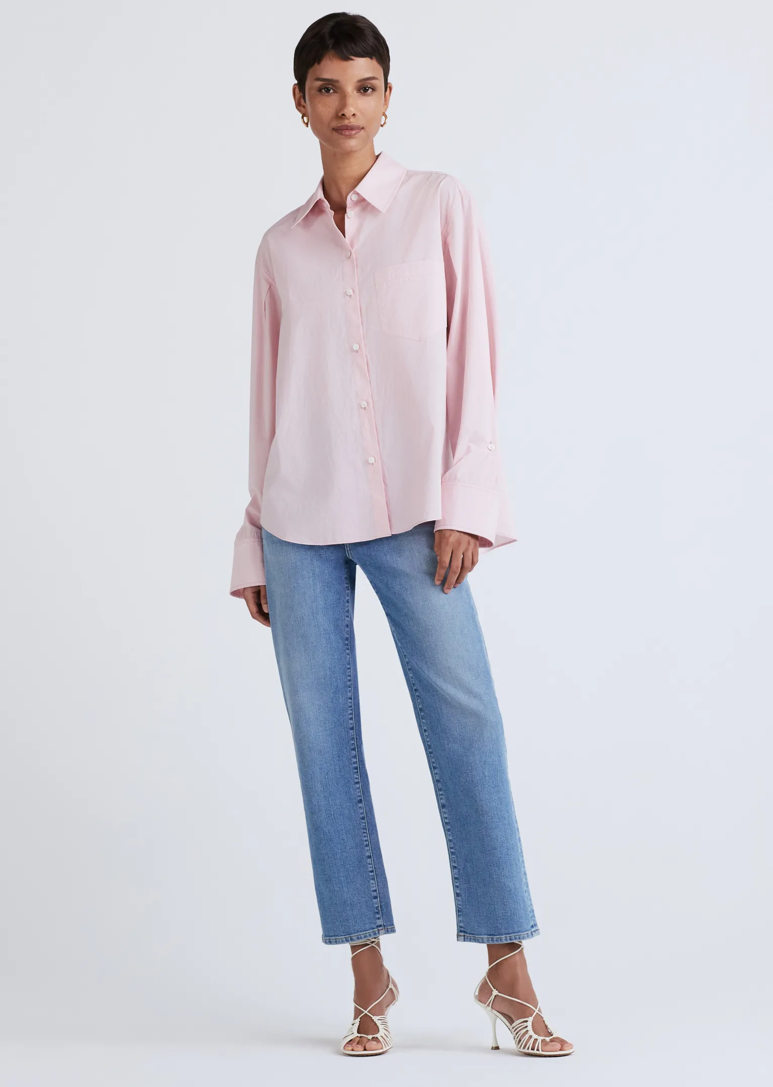 Women Derek Lam Essentials<Wesley Button Front Shirt