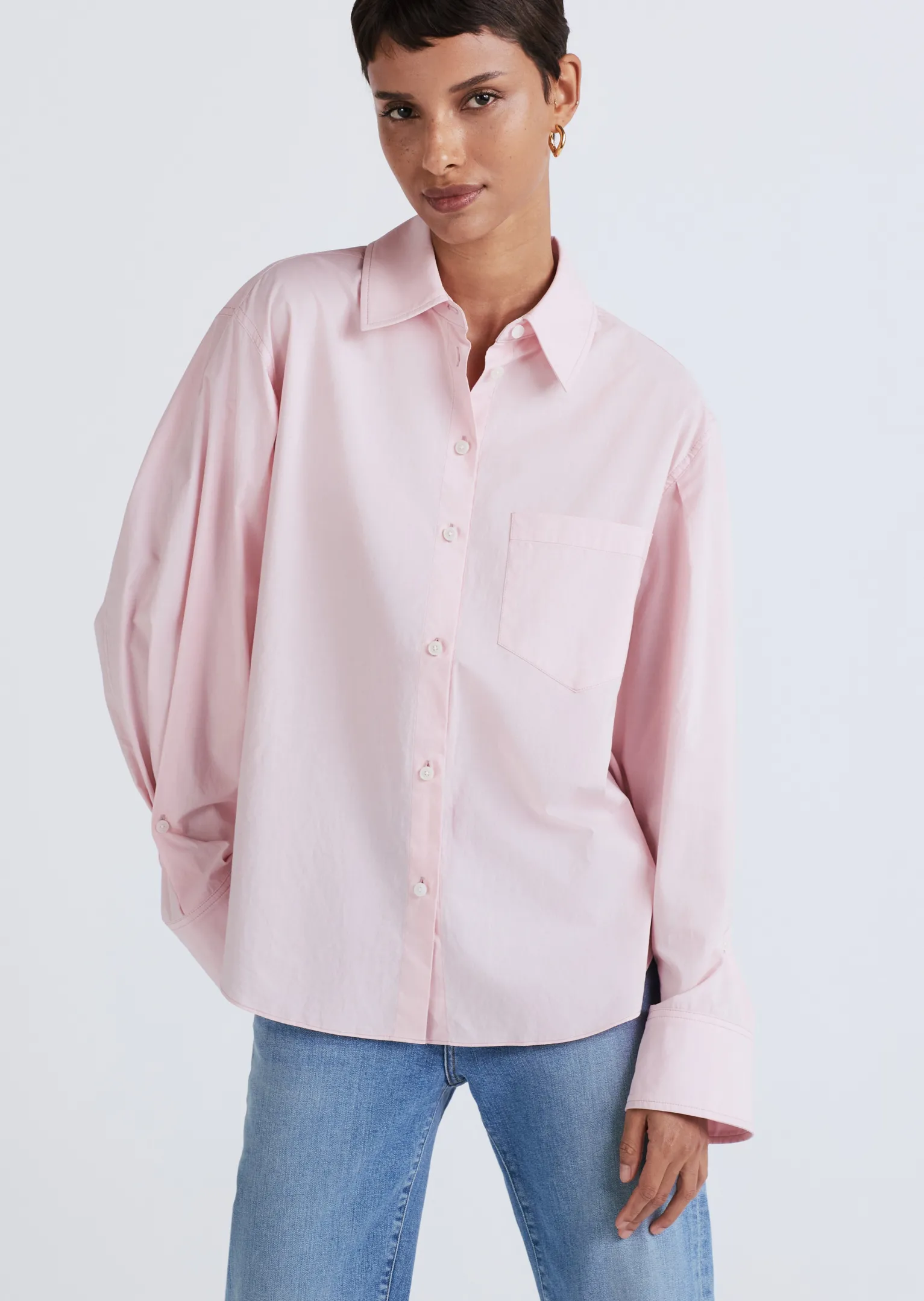 Women Derek Lam Essentials<Wesley Button Front Shirt